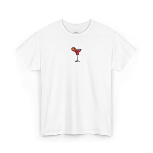 Floral Cocktail Tee — Rose Martini Graphic T-Shirt